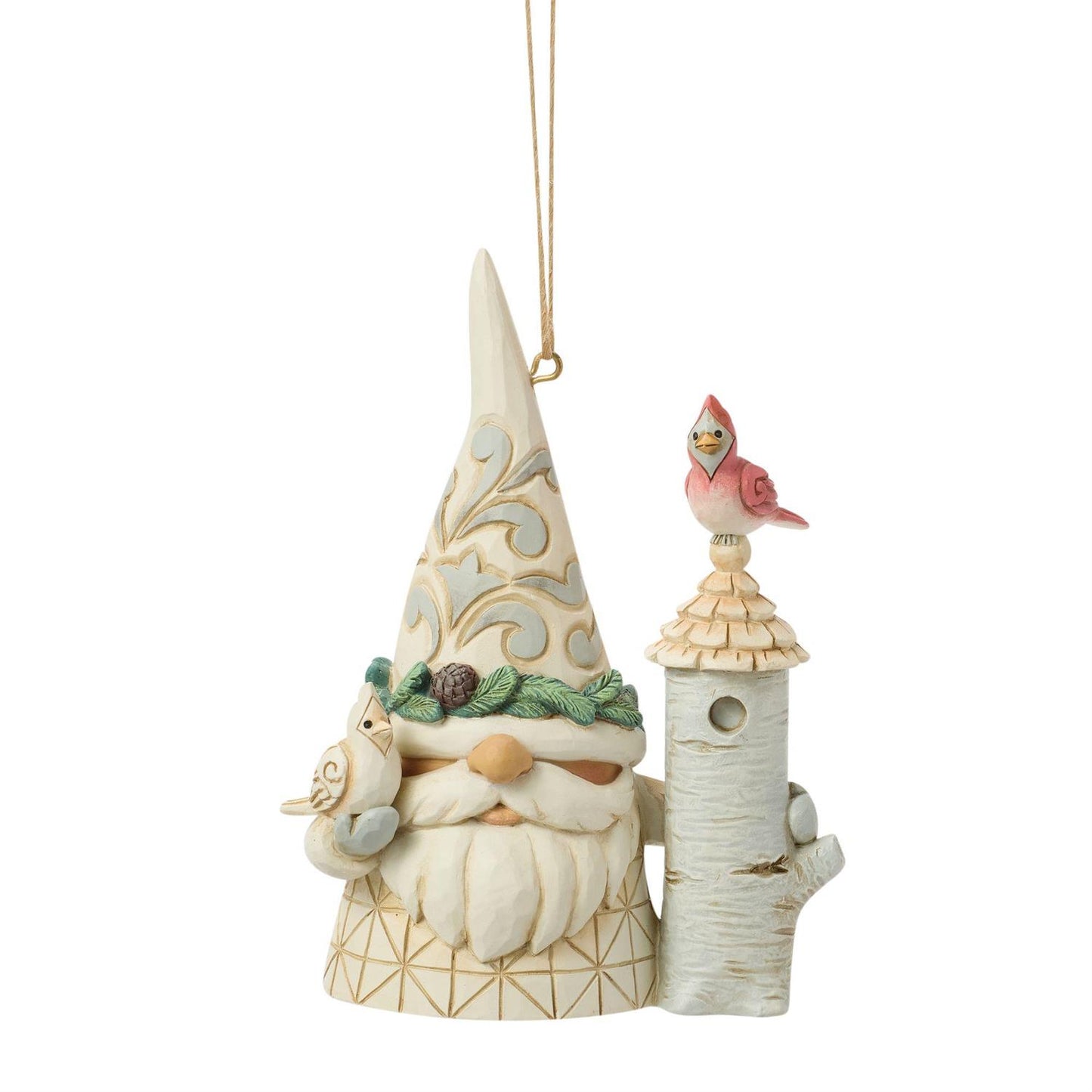 Woodland Gnome With Birdhouse Ornament