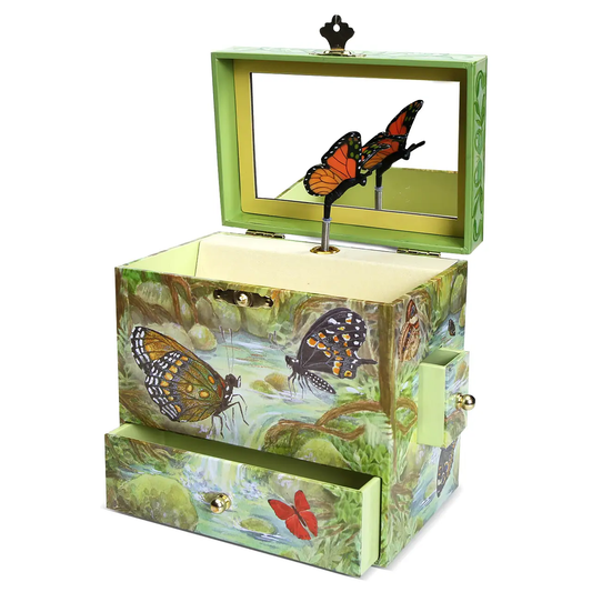 MONARCH BUTTERFLY MUSICAL JELWELRY BOX