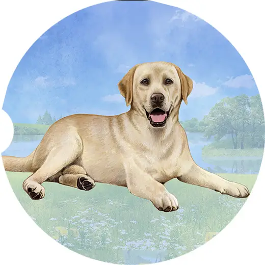 YELLOW LAB CAR COASTER
