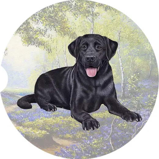 BLACK LAB CAR COASTER