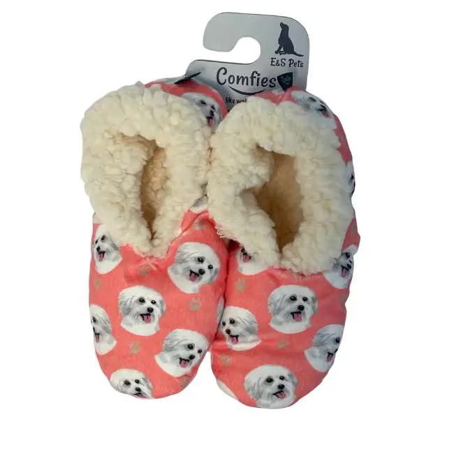 MALTESE FAWN SLIPPERS