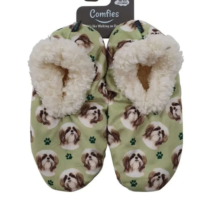 SHIH TZU TAN SLIPPERS
