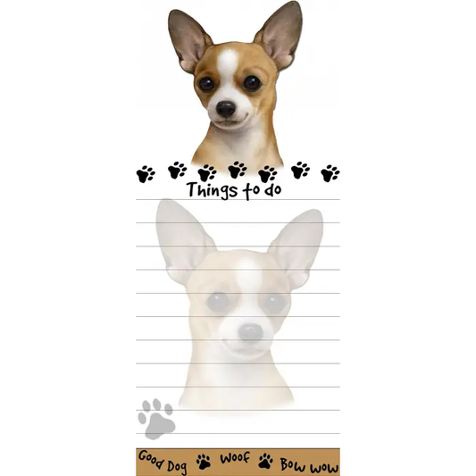 TAN Chihuahua Diecut Notepad