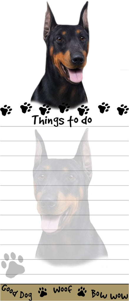 Doberman Diecut Notepad