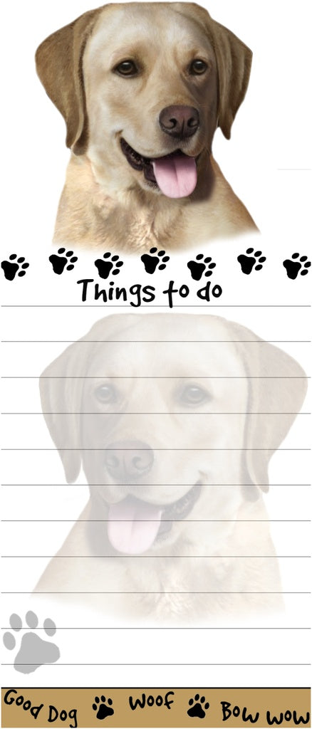 Yellow Lab Diecut Notepad