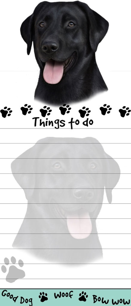 Black Lab Diecut Notepad