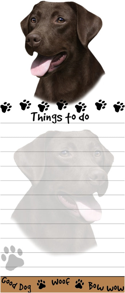 Chocolate Lab Diecut Notepad