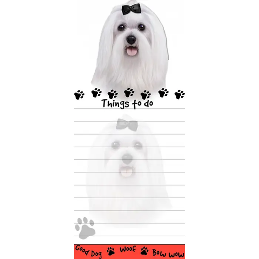 Maltese DIECUT Notepad