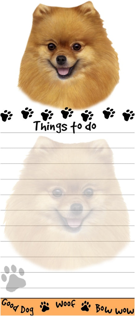 Pomeranian Diecut Notepad