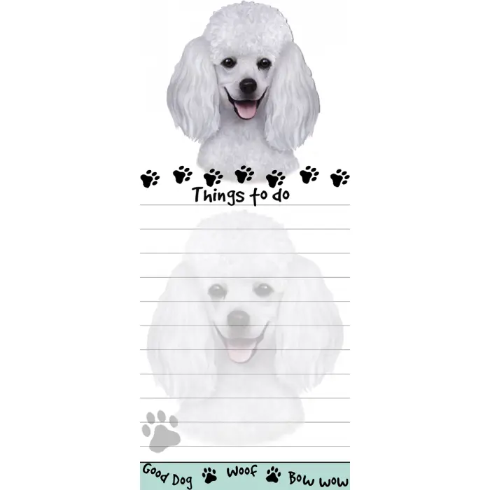 Poodle DIECUT Notepad