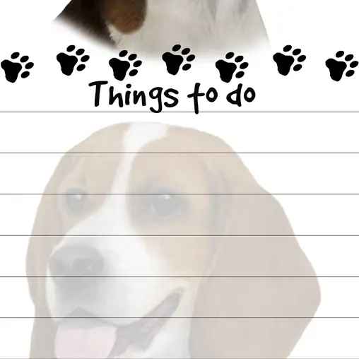 Beagle Diecut Notepad