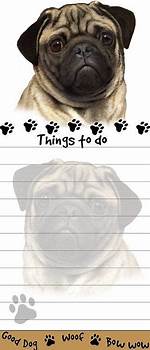 Pug Diecut Notepad