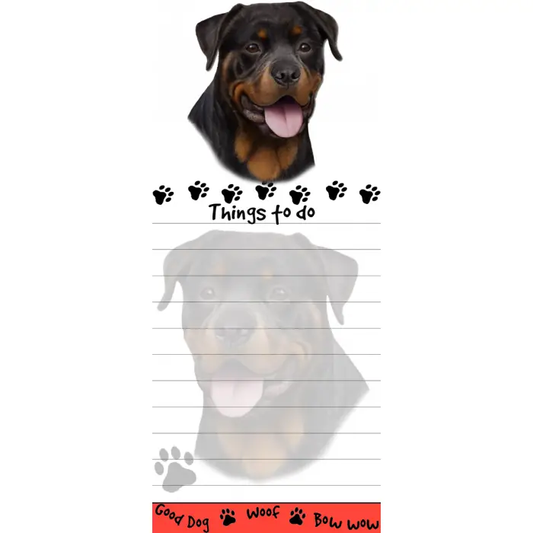 Rottweiler Diecut Notepad