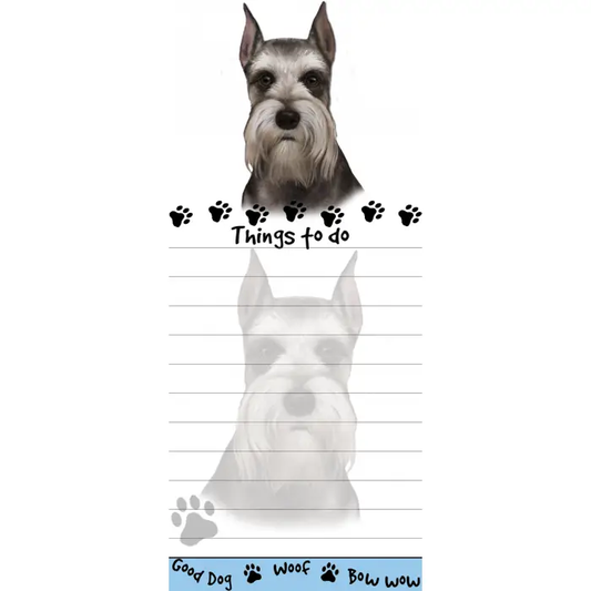 Schnauzer Cropped Diecut Notepad