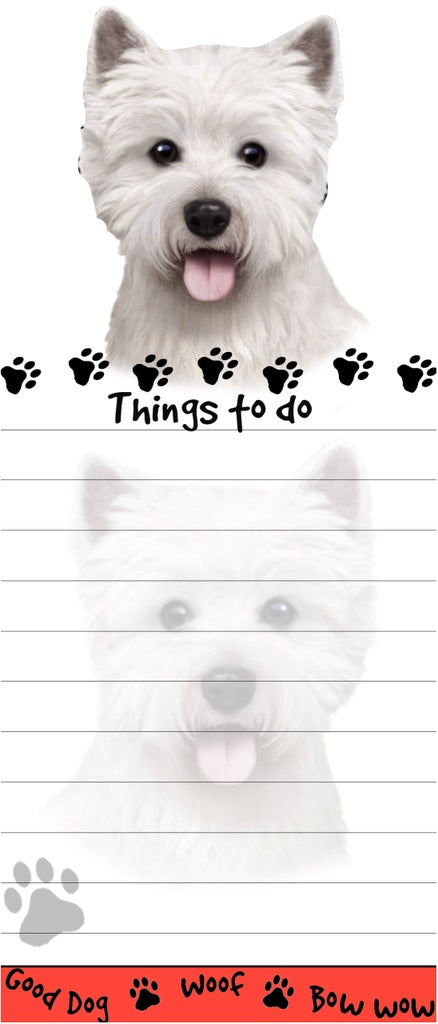 Westie Diecut Notepad