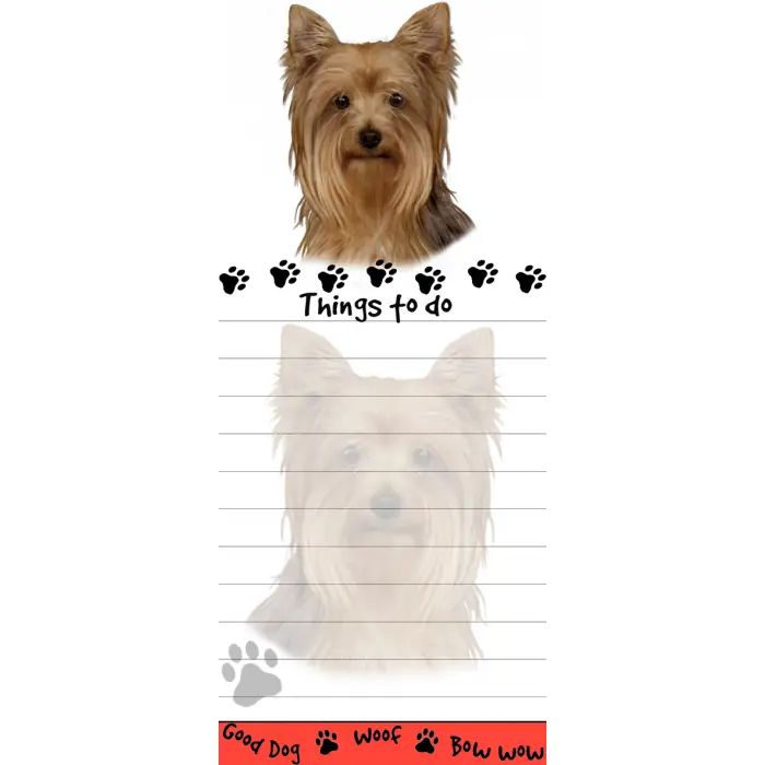 Yorkie Diecut Notepad