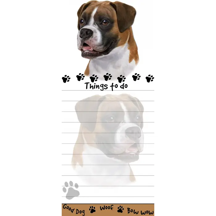 Boxer Uncropped Diecut Notepad