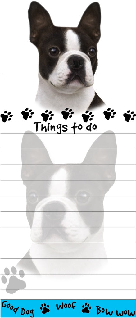 Boston Terrier Diecut Notepad