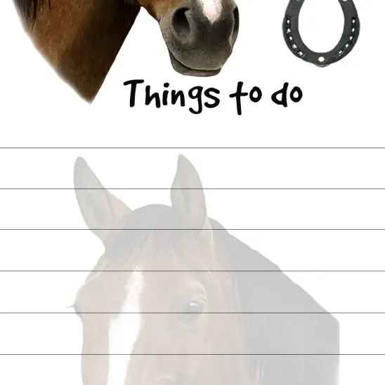 Brown Horse Diecut Notepad