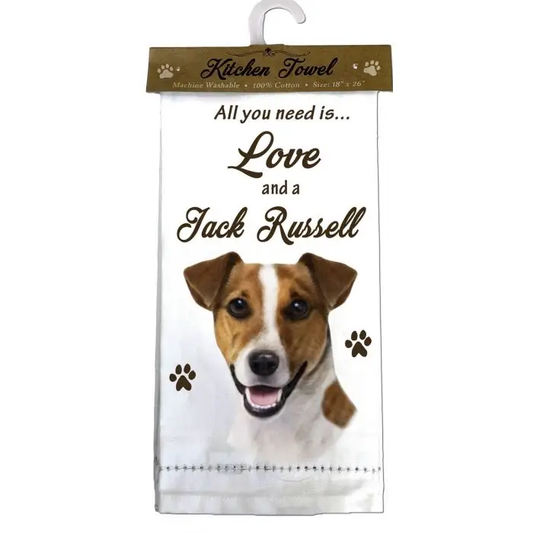 LOVE AND A JACK RUSSELL TOWEL
