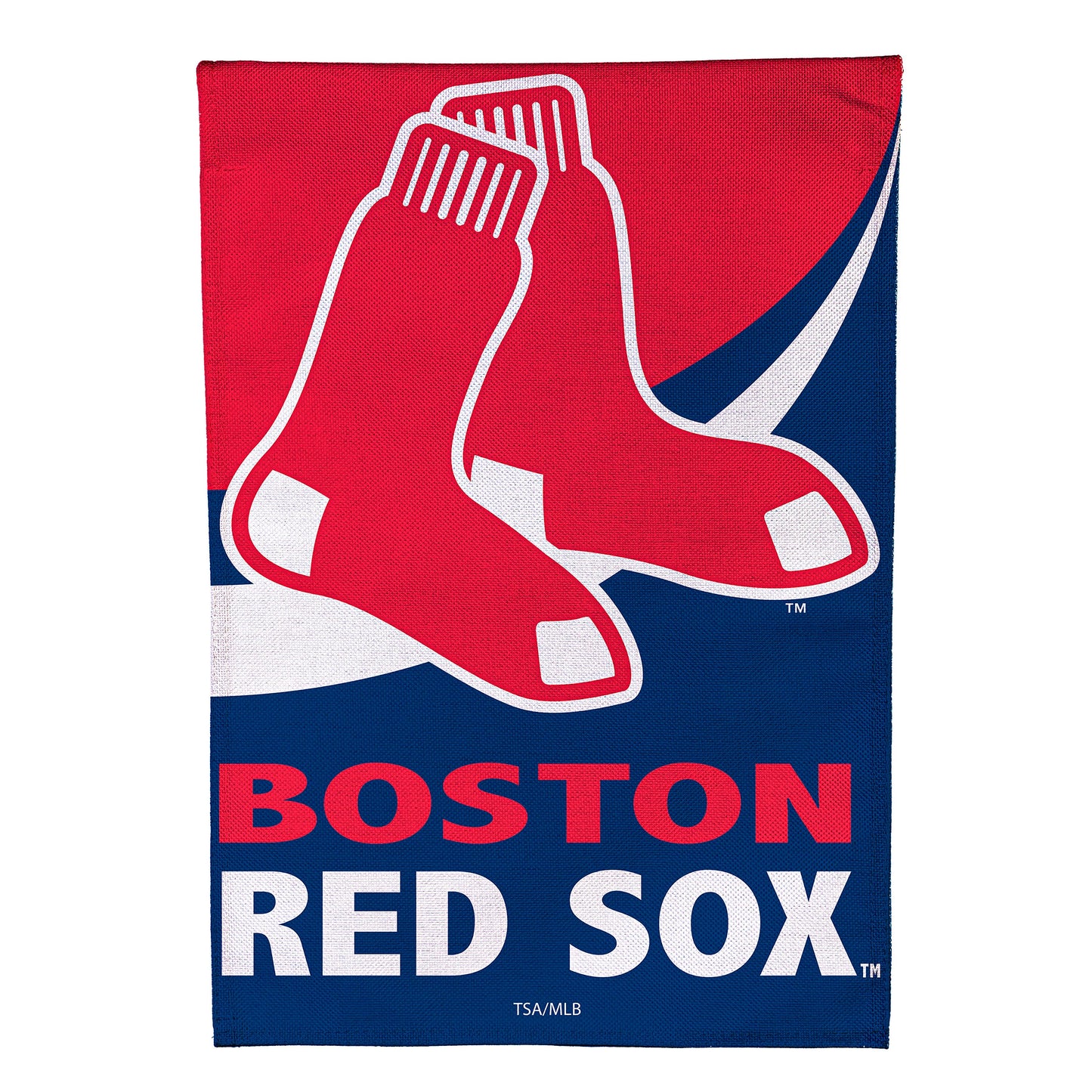 Burlap Red Sox Garden Flag