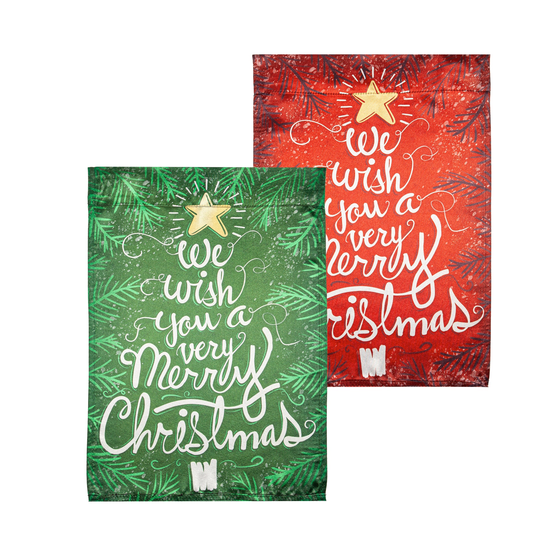 WISH YOU A MERRY CHRISTMAS GARDEN FLAG