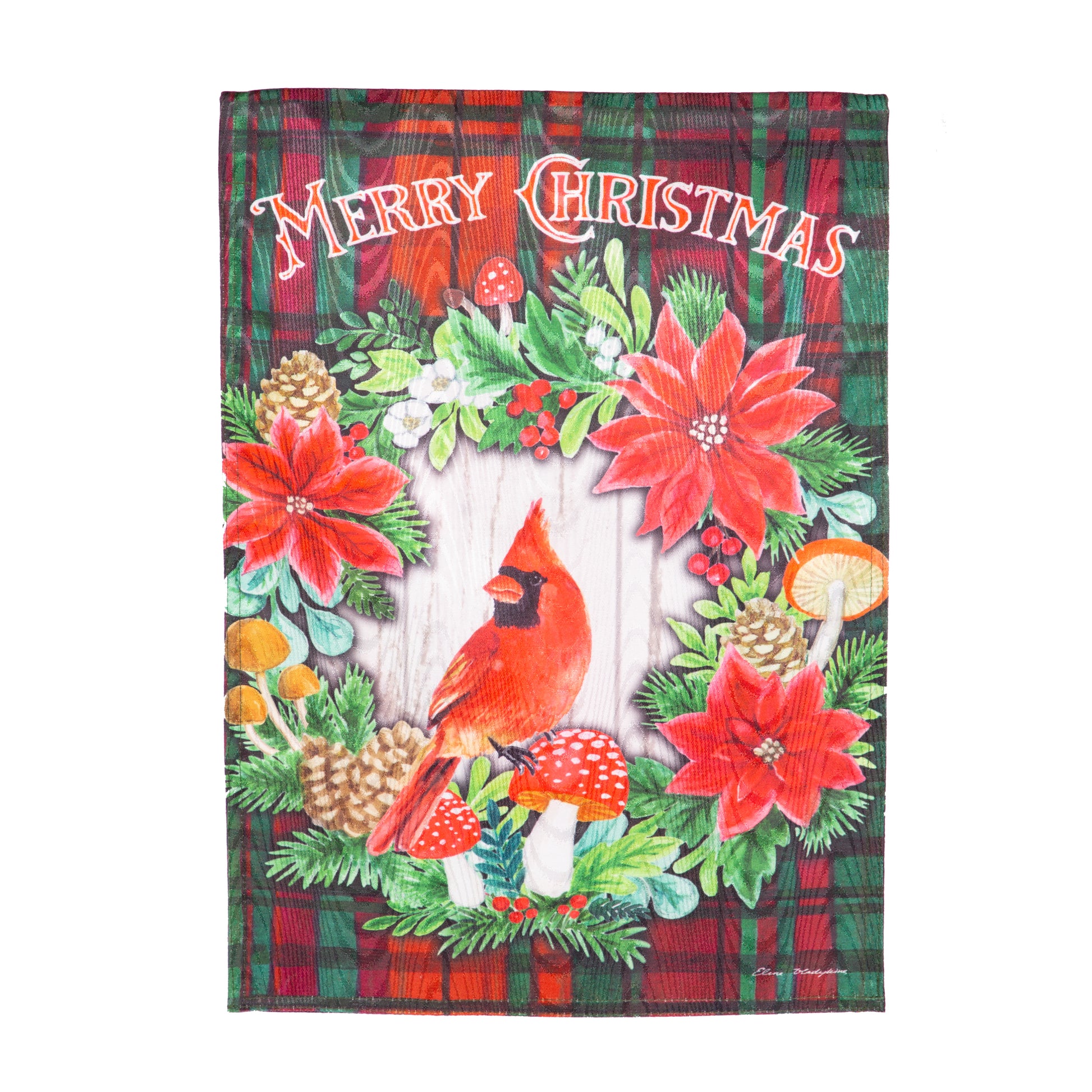 CARDINAL MOIRE GARDEN FLAG