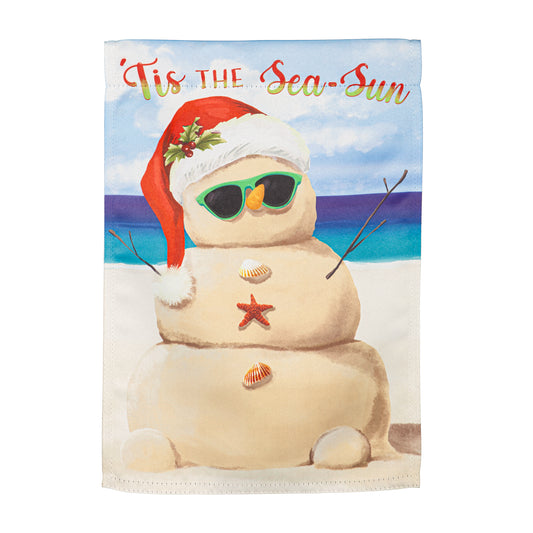Sand Snowman GARDEN FLAG