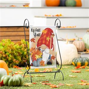 RAKING GNOME GARDEN FLAG