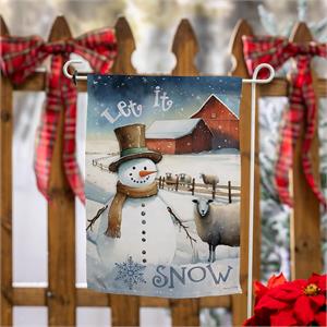 WINTER FARM GARDEN FLAG