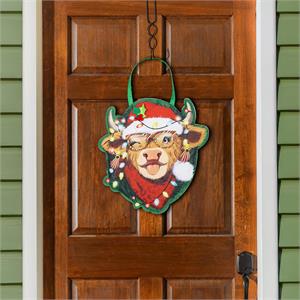 MERRY HIGHLAND DOOR DECOR