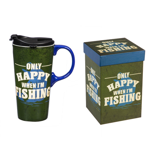 Fishing Travel Coffee Mug w/Box