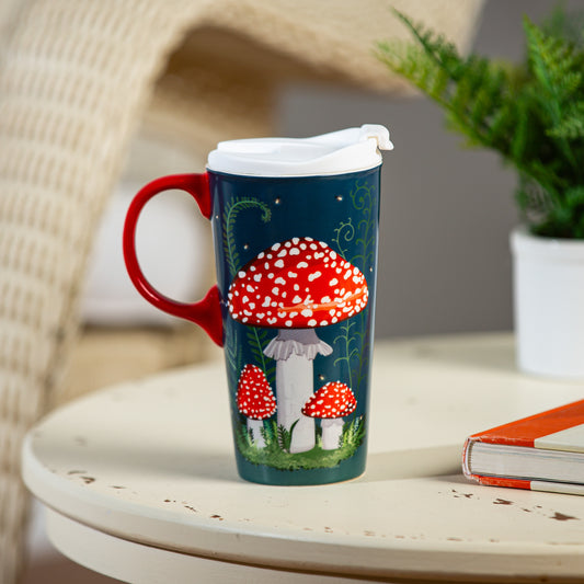 MUSHROOM FOREST Travel Coffee Mug