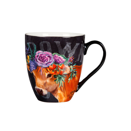 Floral Cow 17OZ Mug