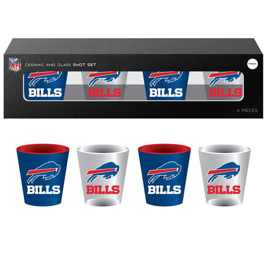 Buffalo Bills 4 Piece Shot Glass Set