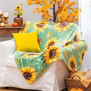 Harvest Sunflower Plush Blanket