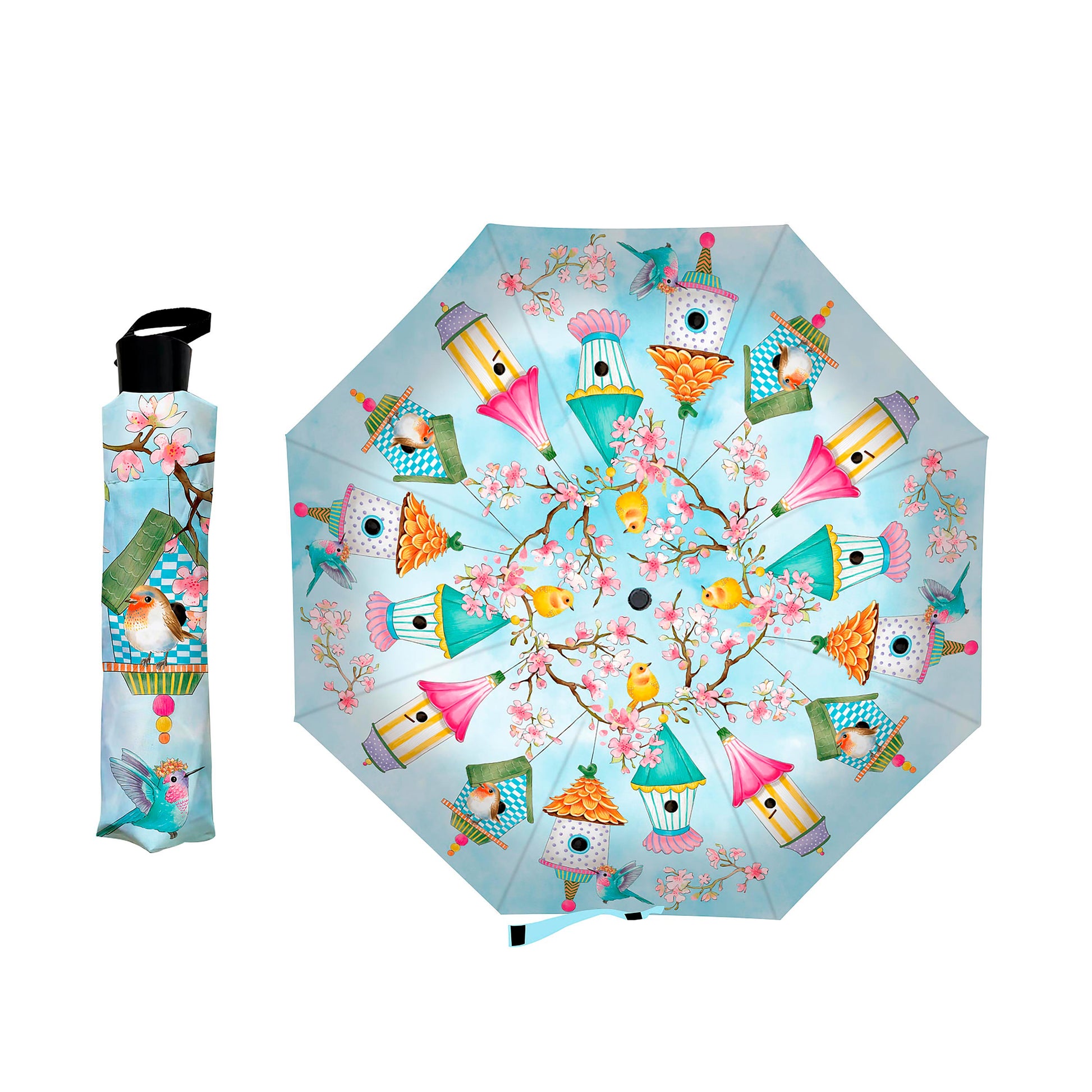 Birds & Birdhouses Compact Umbrella