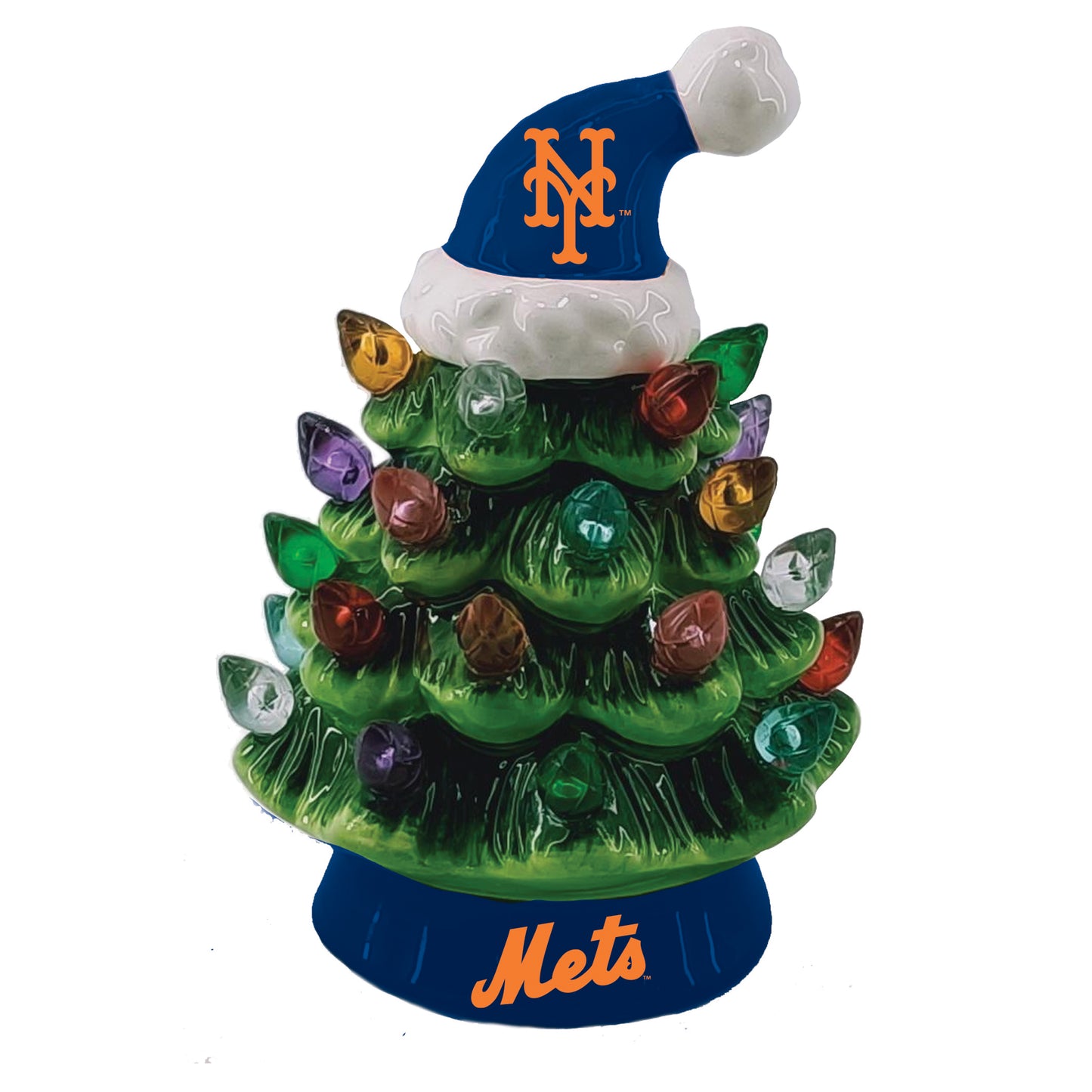 NY Mets Light Up Tree 8"