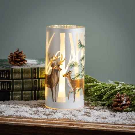 Deer Laser Cut Led Glass Table Decor