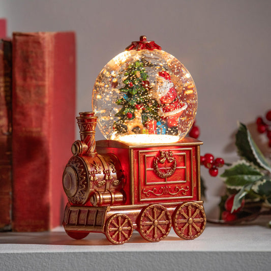 Train Led Spinning Water Lantern
