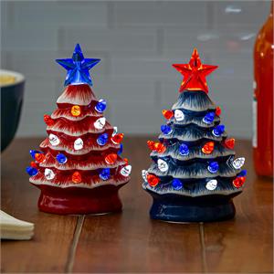 PATRIOTIC CERAMIC TREE