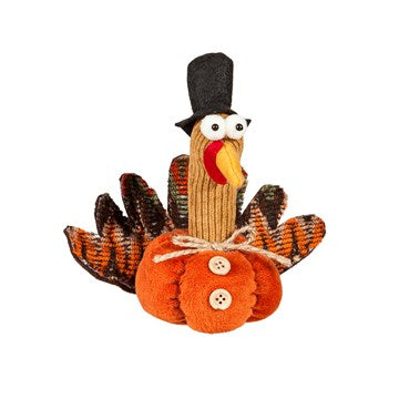 FABRIC TURKEY DECOR 5"