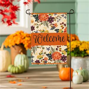 Fall Floral Welcome Garden Flag