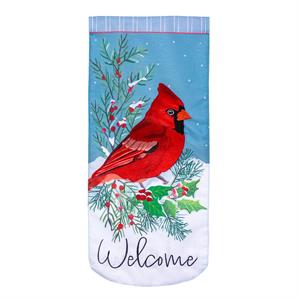 Winter Cardinal Long Garden Flag