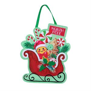 Gingerbread Sleigh Door Decor