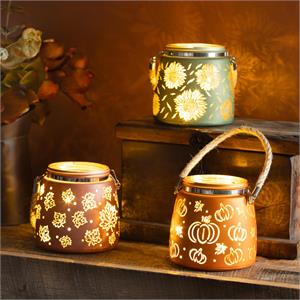 Harvest Blossom Led Lantern
