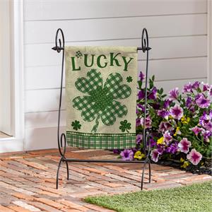 LUCKY CLOVER GARDEN FLAG