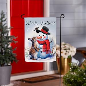 Snowman & Friends Garden Flag