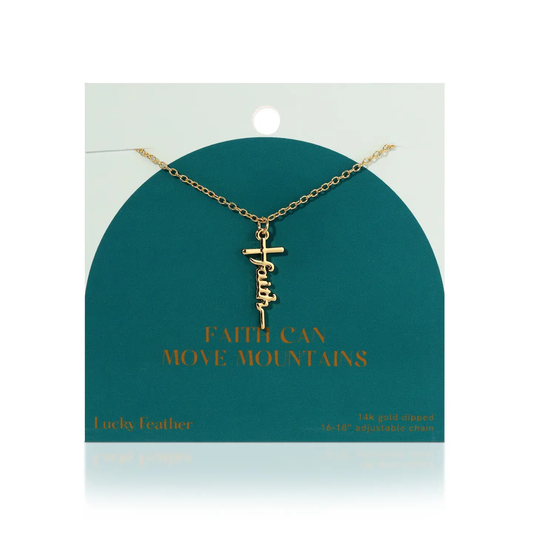 FAITH CAN MOVE MOUNTAINS NECKLACE