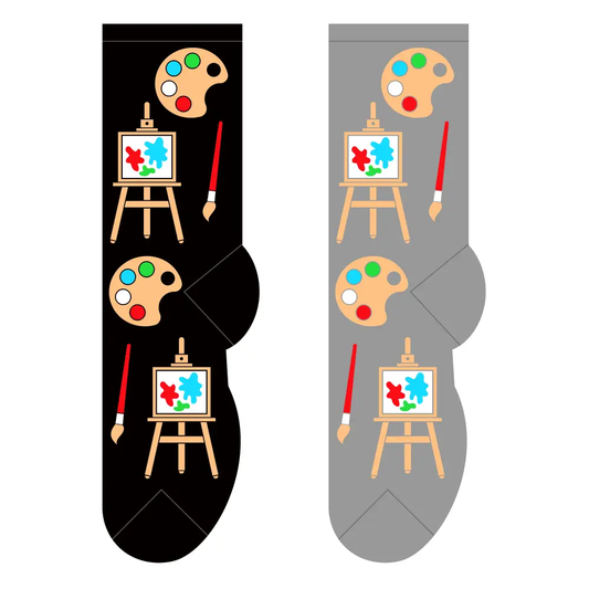 Grey Artist Palate Socks